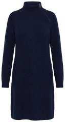 Ulla Popken 853504 Rochie tricotată cu guler înalt Bleumarin