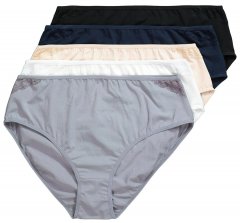 Ulla Popken 853698 Chiloți cu dantelă set de 5 Neagră