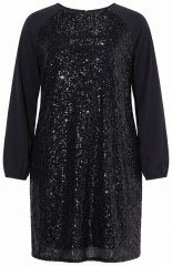 Ulla Popken 853871 Rochie cu paiete Neagră