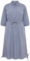 Ulla Popken 854413 Rochie midi cu șnur Gri