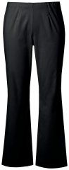 Ulla Popken 854910 Pantaloni stretch călduroși cu talie elastică Neagră