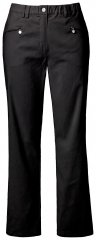 Ulla Popken 854987 Pantaloni stretch călduroși cu talie confortabilă Neagră