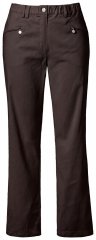 Ulla Popken 854987 Pantaloni stretch călduroși cu talie confortabilă Maro mahon