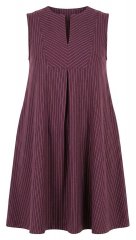 Ulla Popken 854988 Rochie în dungi Roșu vin