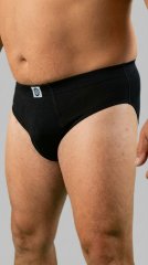 20 Nodi 974 Stretch Cotton Briefs with Internal Elastic Band and Low Rise Black
