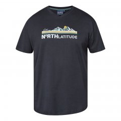 North Latitude Mountain T-Shirt V-Neck Negru