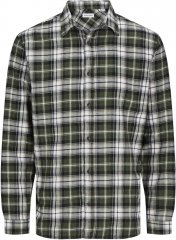 Jack & Jones JOSHUA LS Flannel Shirt Kombu Green