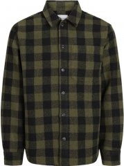 Jack & Jones ZAC Brushed Long Sleeve Overshirt Green