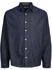 Jack & Jones Norrebro Denim Long Sleeve Shirt Dark Blue Denim