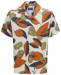 Jack & Jones Vira Marshall AOP Short Sleeve Shirt Cloud Dancer