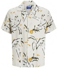 Jack & Jones Vira Marshall AOP Short Sleeve Shirt Buttercream