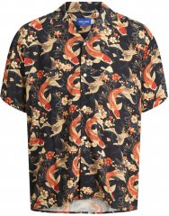 Jack & Jones Tokyo cămașă hawaiiană cu model maro închis