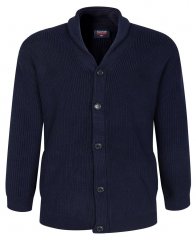 Espionage KW080 Cardigan cu guler șal albastru marin