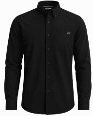 Motley Denim Lisbon Long Sleeve Shirt Black