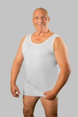 20 Nodi Crew Neck Tank Top in Combed Cotton Jersey White