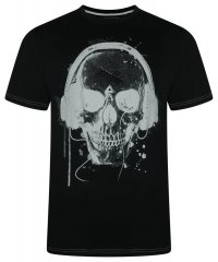 Kam Jeans 5811 Tricou cu imprimeu craniu Neagră