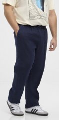 North Latitude 51142 Pantaloni din in cu talie elastică Bleumarin