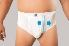 20 Nodi Combed Cotton Jersey Briefs with High Side Cut and Side Opening White
