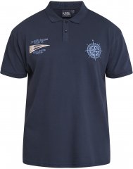 North Latitude 61129 Tricou Polo Pique cu Broderie pe Piept Bleumarin