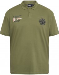 North Latitude 61129 Tricou Polo Pique cu Broderie pe Piept Verde Măsliniu