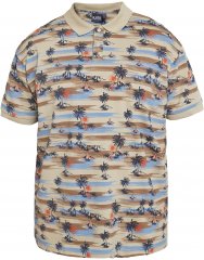 North Latitude 61133 Tricou Polo Pique cu Print Integral Nisipiu
