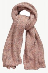 Ulla Popken Heather Knit Wool Blend Scarf Dark Pink