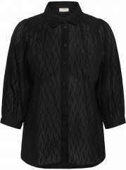 Kaffe Curve Gabby Cămașă cu mâneci scurtate Negru