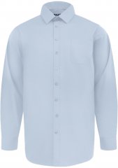 D555 Oliver Cămașă Elastică Cu Mânecă Lungă Rezistentă La Pete Fără Călcare Albastru Deschis