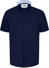 D555 James Cămașă Oxford Cu Mânecă Scurtă TALL Bleumarin