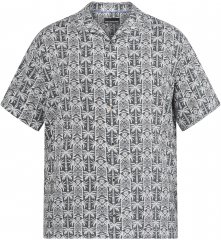 North Latitude 61313 Cămașă din Vâscoză cu Guler Cuban Gri