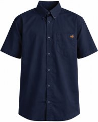 Motley Denim Zagreb Cămașă cu mânecă scurtă Bleumarin