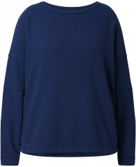 Ulla Popken Inverted Seam Long Sleeve Sweatshirt Navy