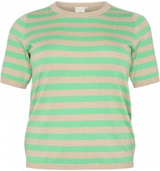 Kaffe Curve Lizzy Pulover în dungi Gri pluma melanj/Verde