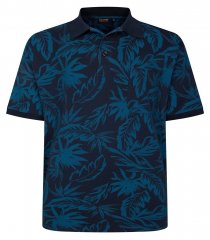 Espionage P222 Tricou polo cu imprimeu frunze albastru marin/teal
