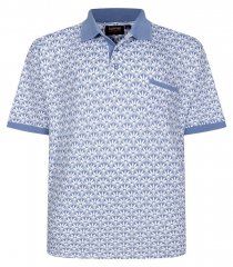 Espionage P231 Tricou polo cu imprimeu geometric albastru/alb