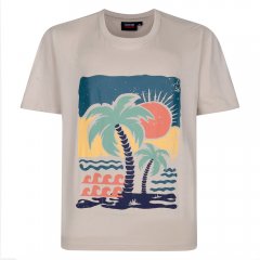 Espionage T448 desert island tricou imprimat ecru