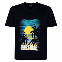Espionage T448 paradise tricou imprimat bleumarin