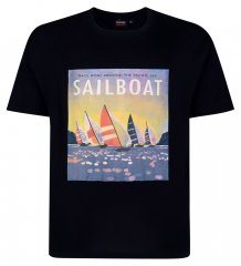 Espionage T459 Sailboat Tricou imprimat albastru marin