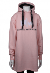 Nora Mikken KADRI WHITE Long Hoodie Pink