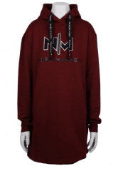 Nora Mikken KADRI WHITE Long Hoodie Burgundy