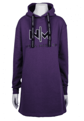Nora Mikken KADRI WHITE Long Hoodie Purple