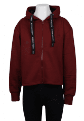 Nora Mikken GERTRUD Cropped Hoodie Burgundy