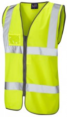 Leo Rumsam Zip Front Waistcoat Hi-Vis Yellow