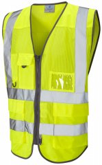 Leo Cobbaton Coolviz Superior Waistcoat Hi-Vis Yellow