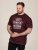 D555 Baldwin Grumpy Old Man Club Print Crew Neck T-shirt Burgundy/ Black Twist - Tricouri - Tricouri Bărbați Mărimi Mari