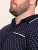 D555 Reid AOP Polo With Jacquard Collar, Pocket And Cuffs Albastru marin - Tricouri polo - Tricouri Polo Bărbați Mărimi Mari