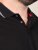 D555 Potts Jersey Polo With Jacquard Collar & Cuffs Negru - Tricouri polo - Tricouri Polo Bărbați Mărimi Mari