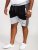 D555 Kirton Couture Elasticated Waistband Shorts Black/Charcoal - Pantaloni trening - Pantaloni Trening Bărbați Mărimi Mari