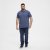North Latitude Polo Blue Melange - Tricouri polo - Tricouri Polo Bărbați Mărimi Mari