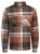 Jack & Jones Darren Flannel Overshirt maro - Cămăși - Cămăși Bărbați Mărimi Mari